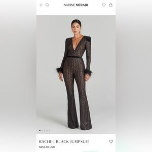 Nadine Merabi Black Jumpsuit, worn once, brand new !!
